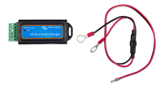 VE Bus Smart Dongle with wiring harness on a white background