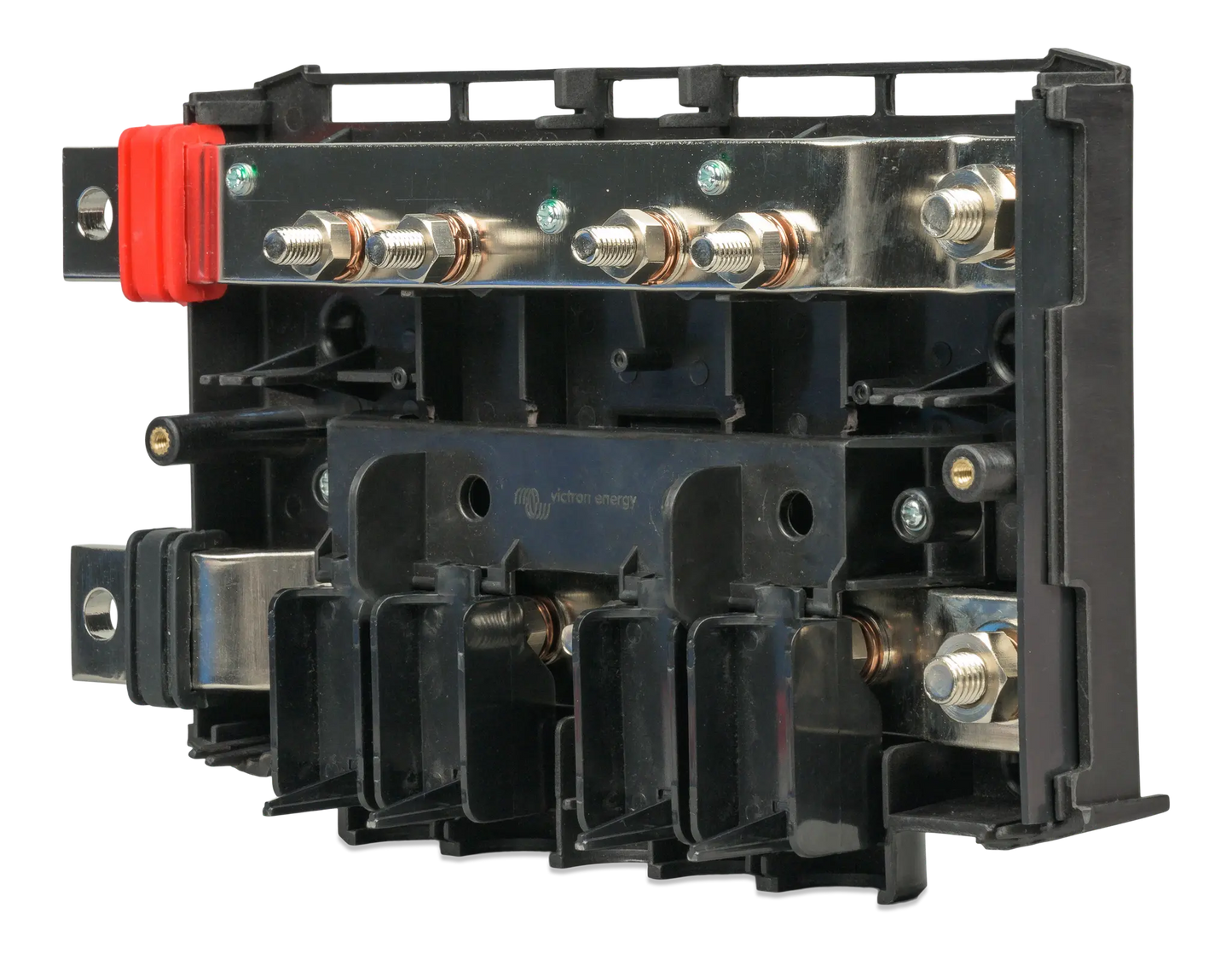 Electrical contactor with visible wiring and connectors on a white background