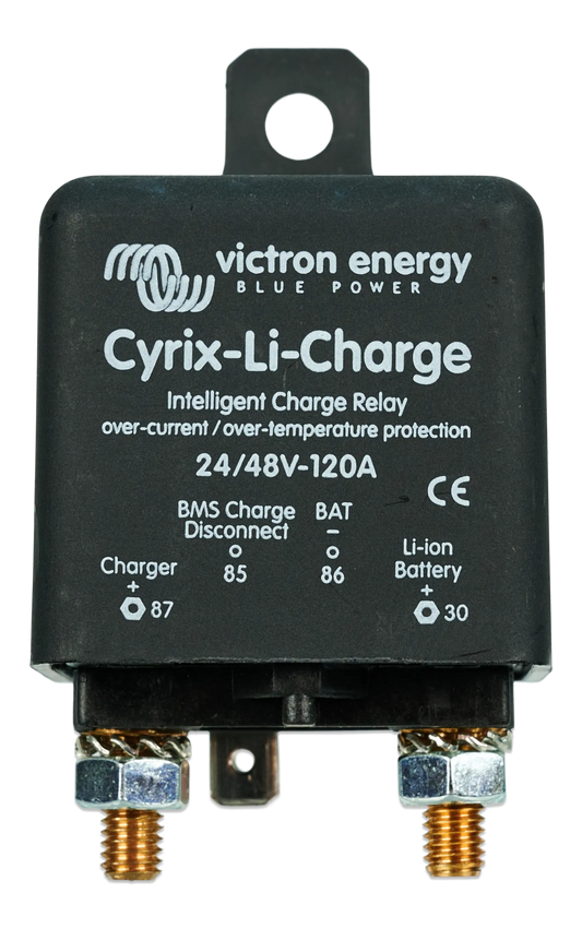 Victron Energy Cyrix-Li-Charge relay on a white background