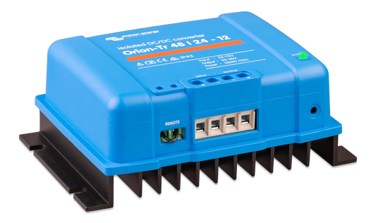 Blue electronic device with connectors on a white background