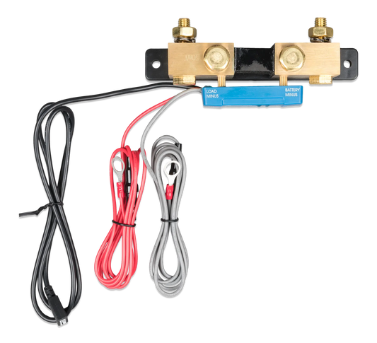 Electrical connector with red, black, and silver wires on a white background