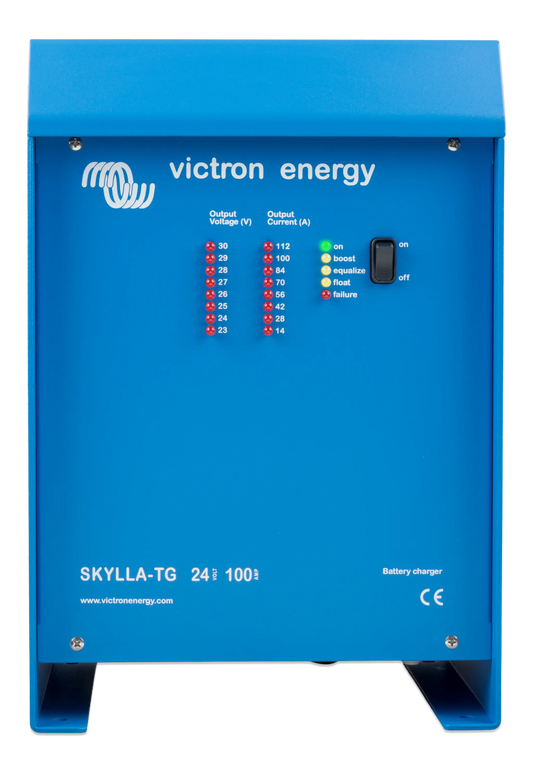 Blue Victron Energy Skylla-TG battery charger with digital display