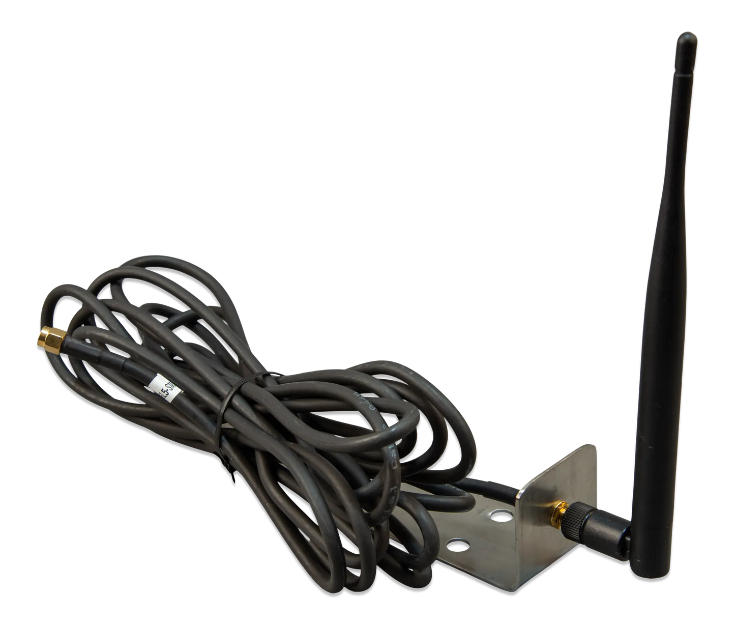 Antenna with cable on a white background