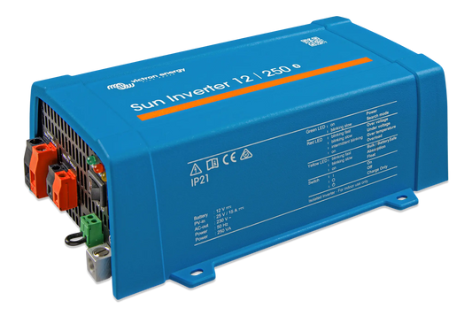 Blue Sun Inverter with text on a white background