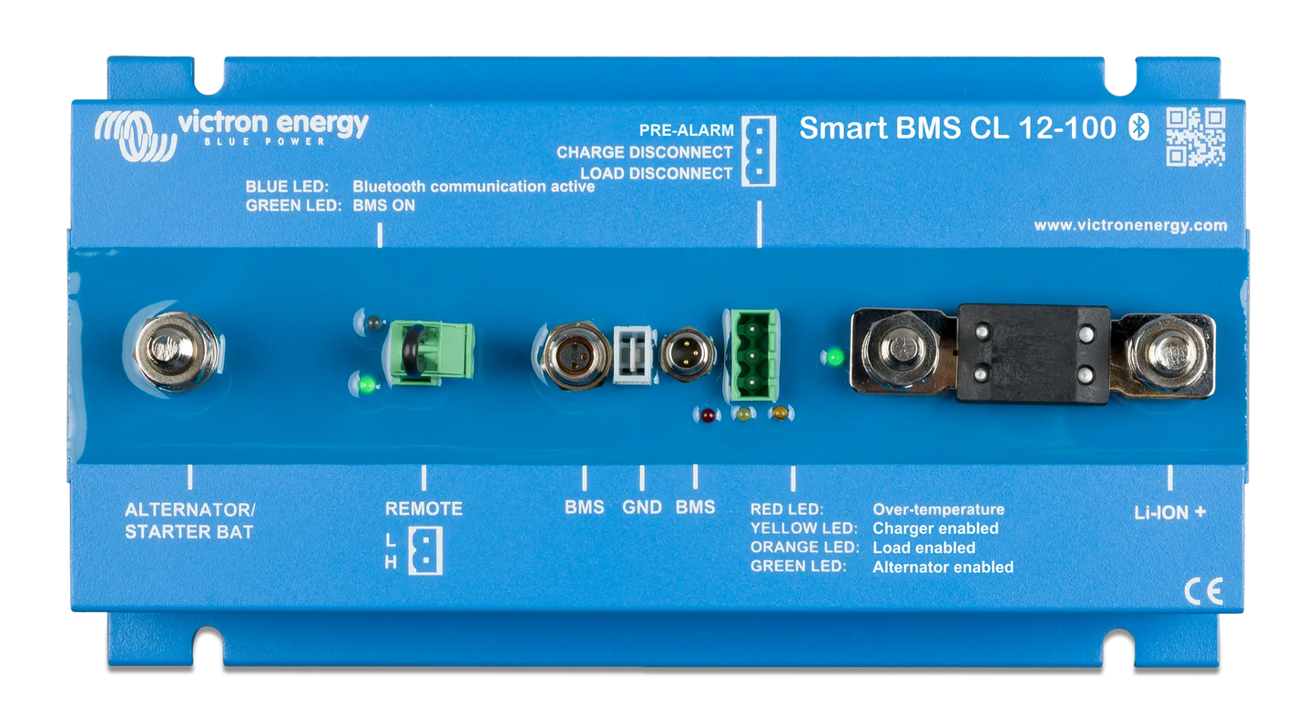 Victron Energy Smart BMS CL 12-100 battery management system on a white background