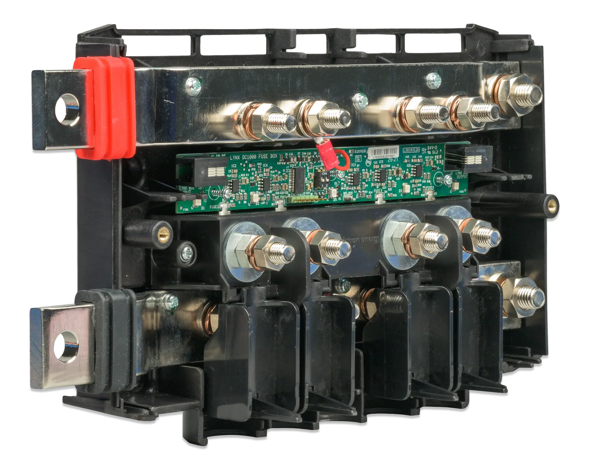 Electrical contactor with visible wiring and circuit board on a white background