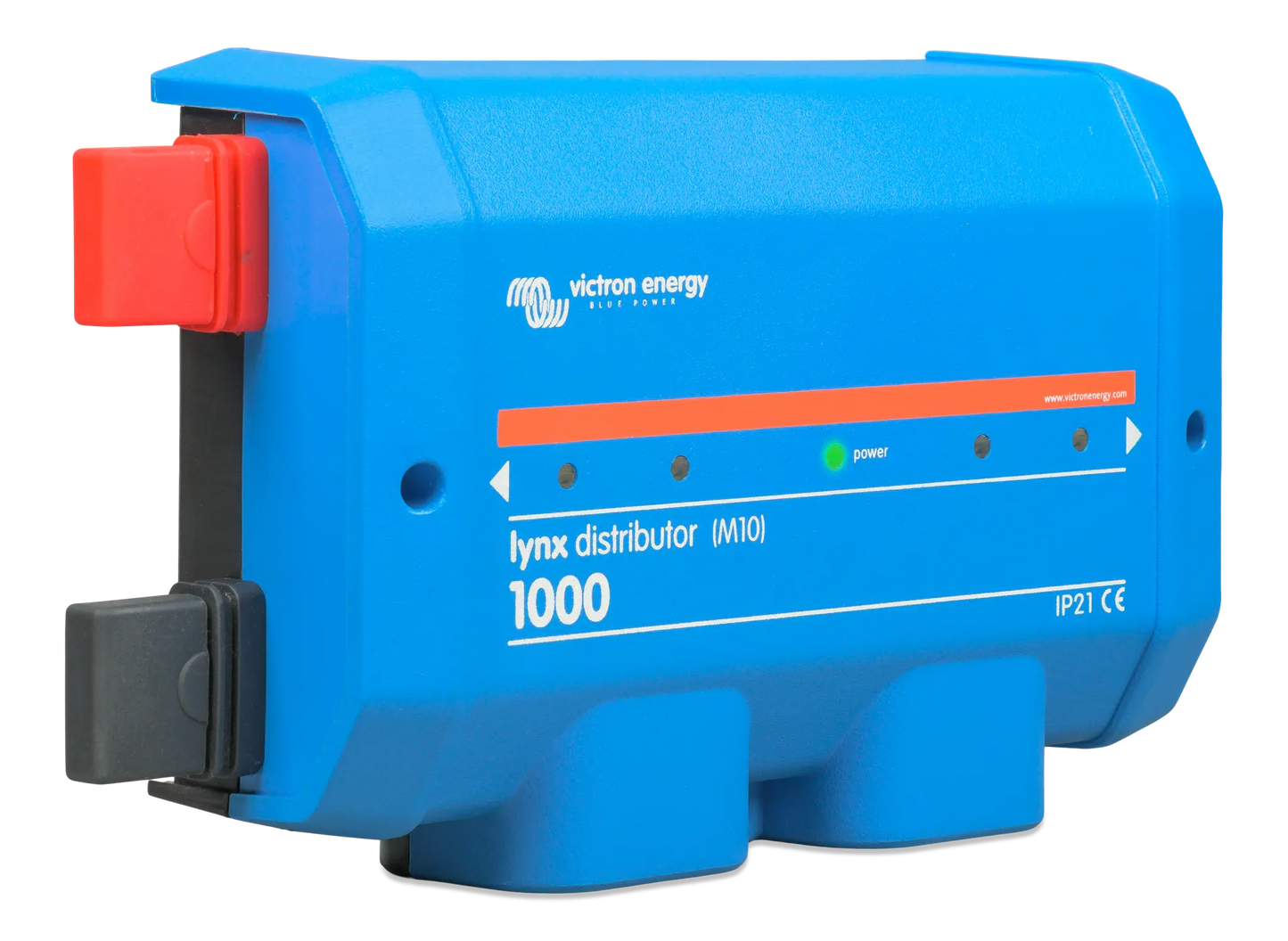 Blue Victron Energy lynx distributor M10i 1000 on a white background