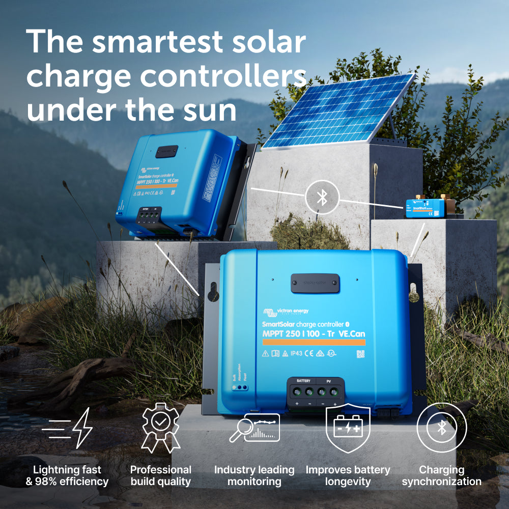 Blue power inverter on a white background