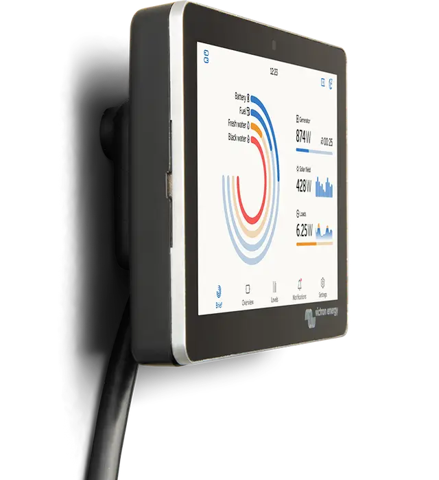 Smart energy meter displaying usage data on a white background