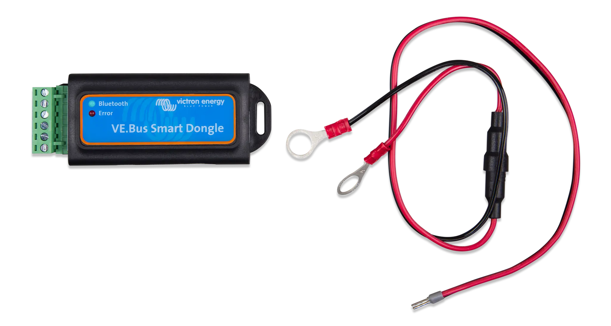 VE Bus Smart Dongle with wiring harness on a white background