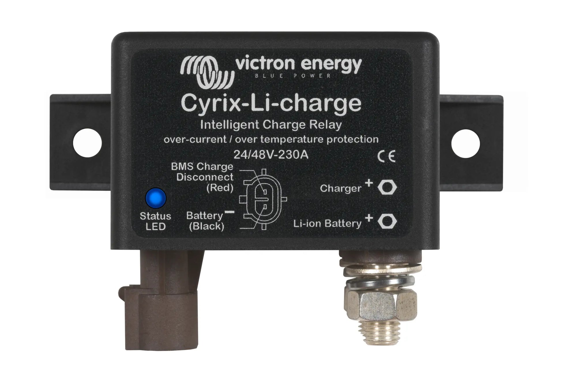 Victron Energy Cyrix-Li-charge battery management system on a white background