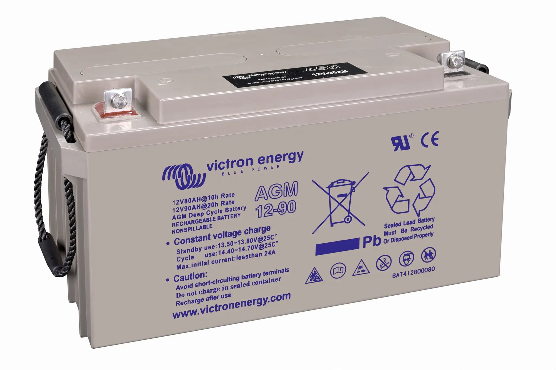 Victron Energy battery on a white background