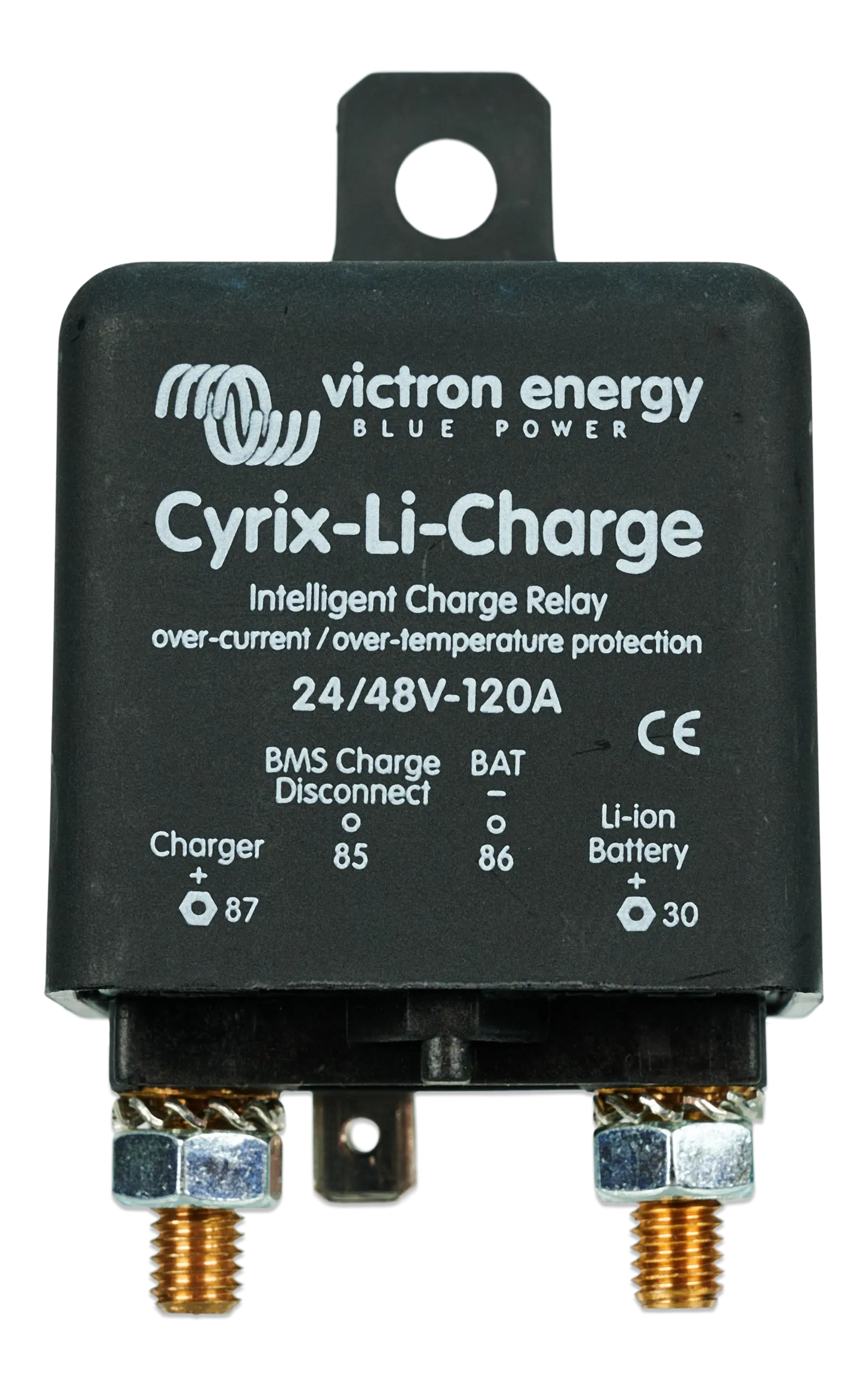 Victron Energy Cyrix-Li-Charge relay on a white background