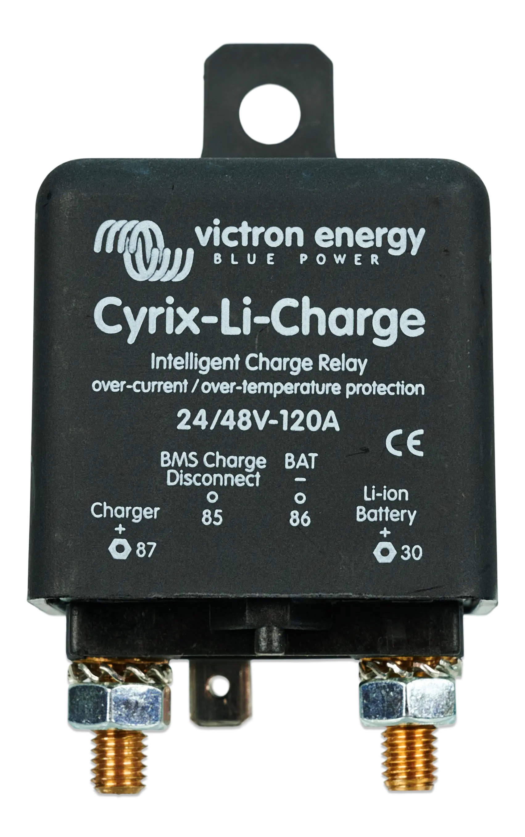 Victron Energy Cyrix-Li-Charge relay on a white background