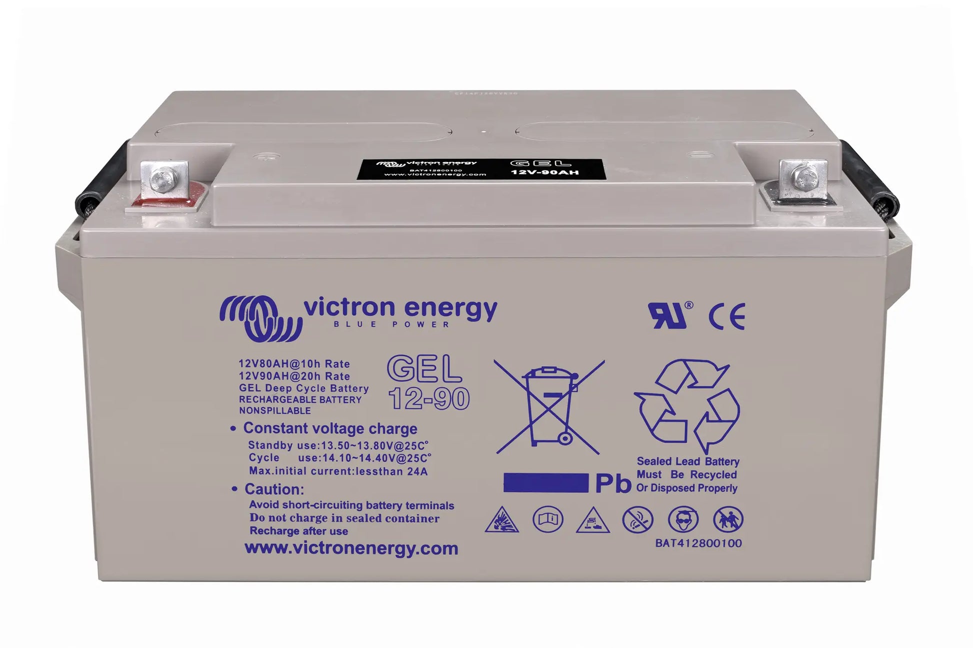 Victron Energy battery on a white background