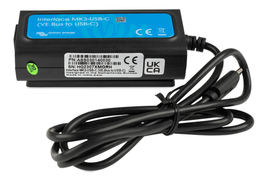 Interface MK3-USB-C adapter with power cable on a white background