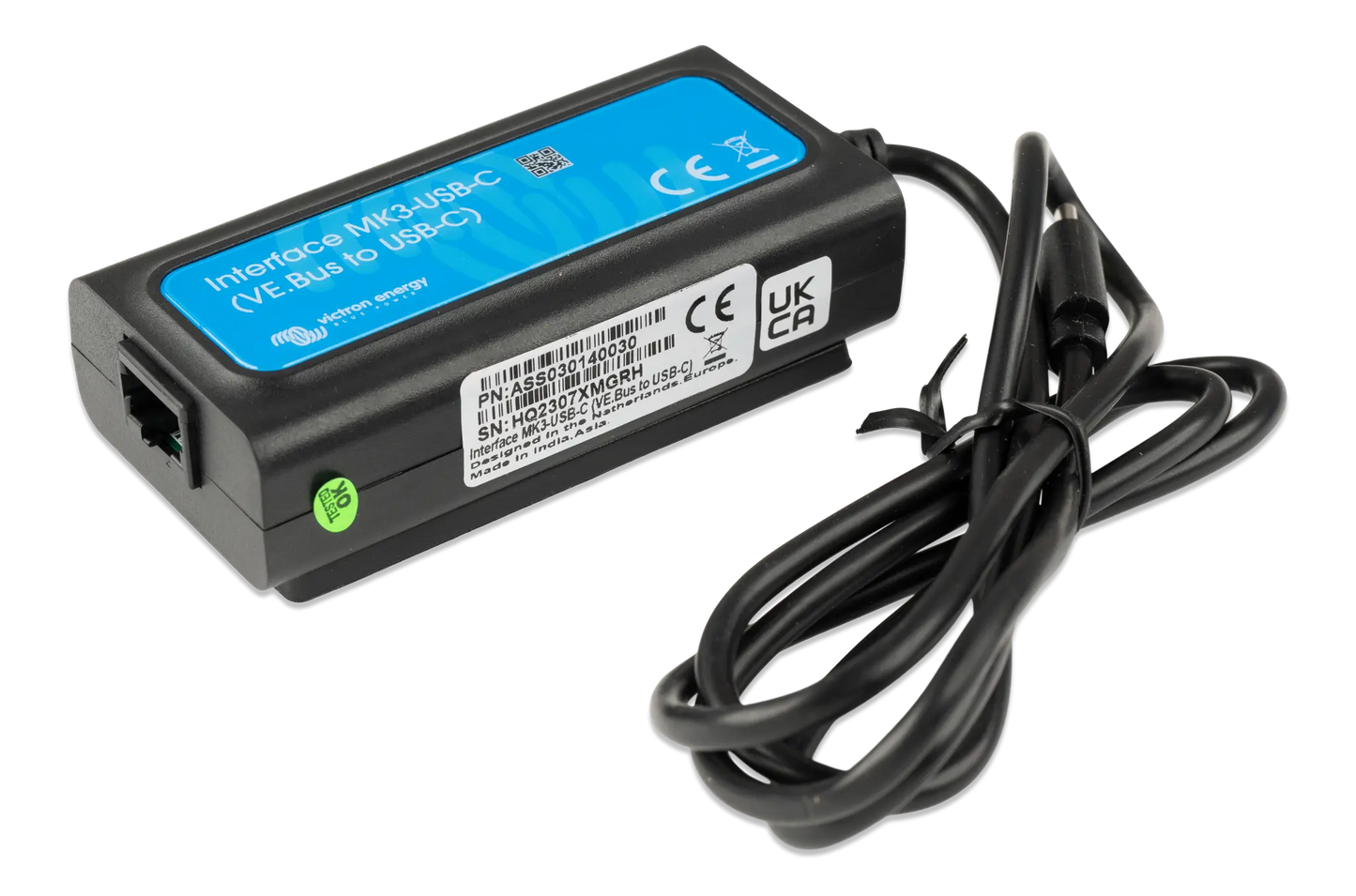 Network adapter with Ethernet cable on a white background