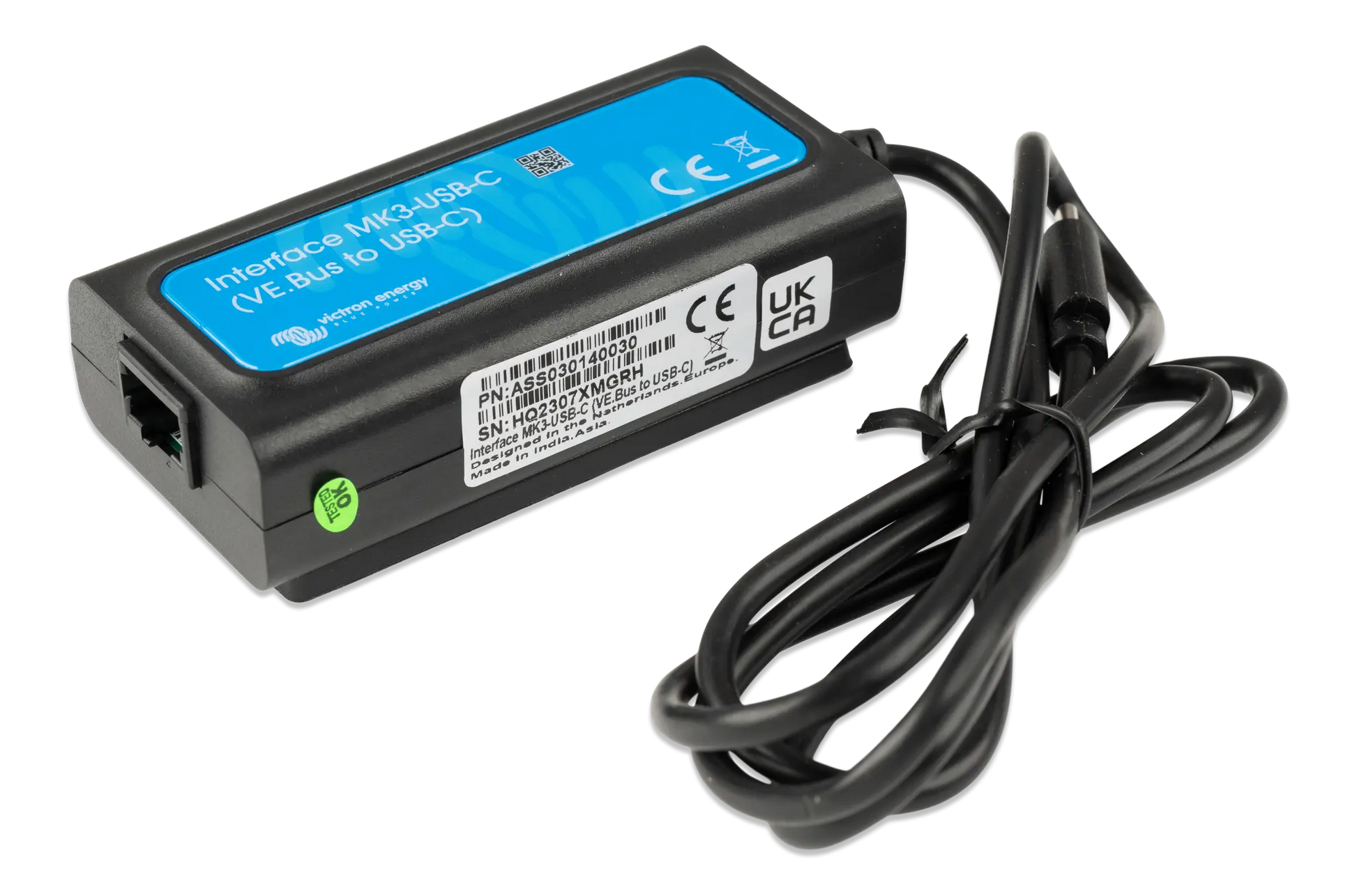 Network adapter with Ethernet cable on a white background