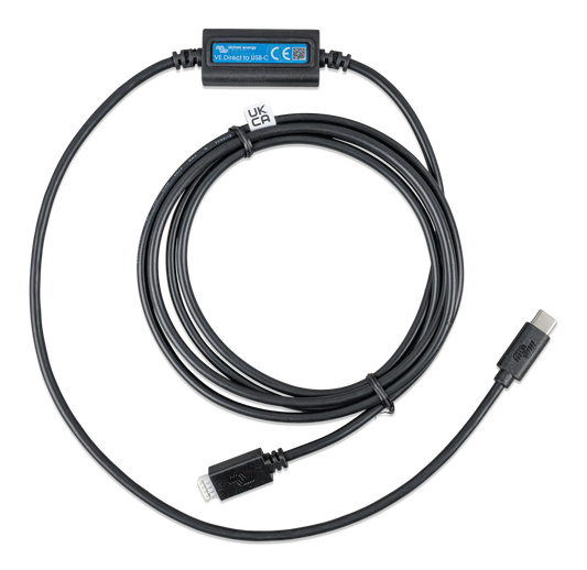 Black USB cable with connectors on a white background