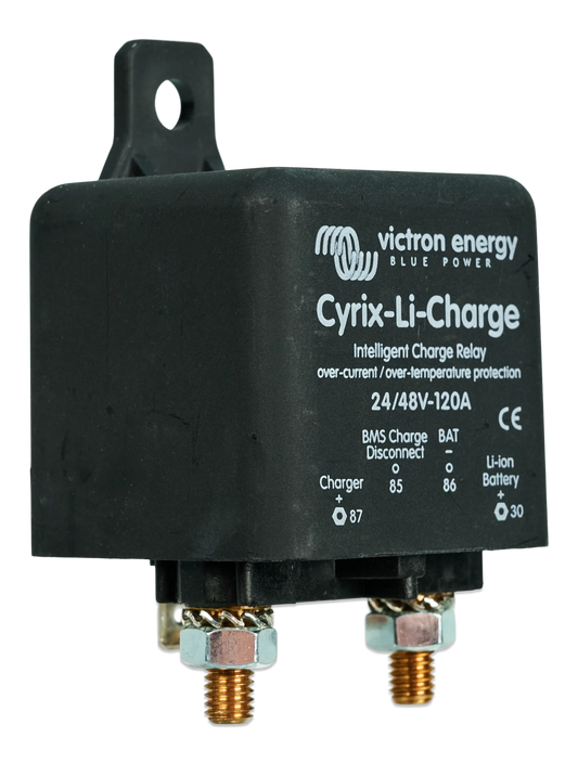 Victron Energy Cyrix-Li-Charge relay on a white background