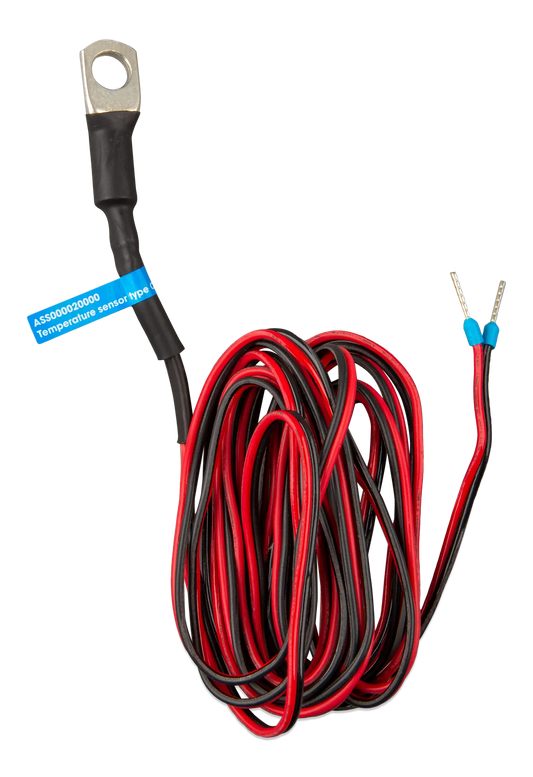 Wired cable with red and black wires on a white background