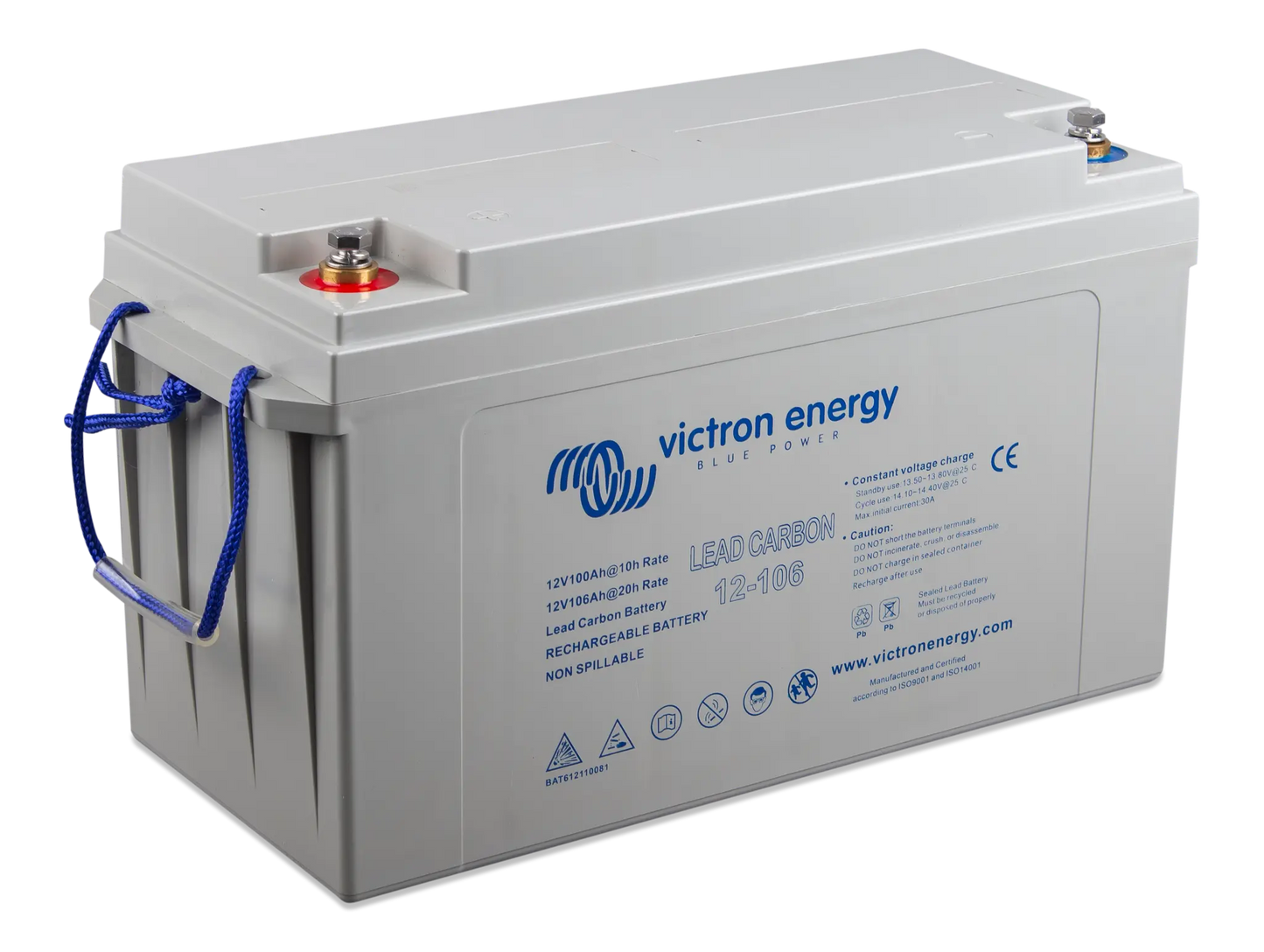 Victron energy battery on a white background