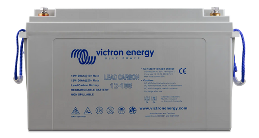 Victron Energy battery on a white background