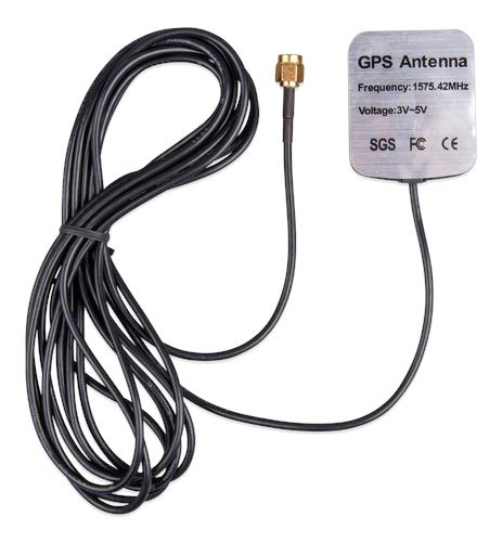 GPS antenna with cable on a white background