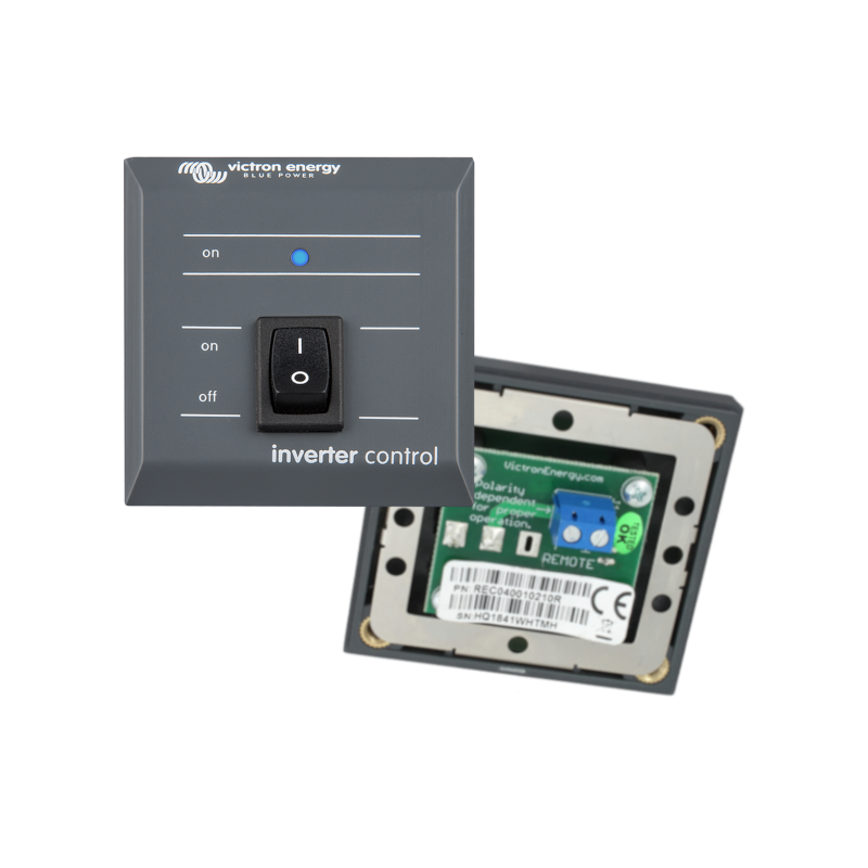 Inverter control panel with switch and display on a white background