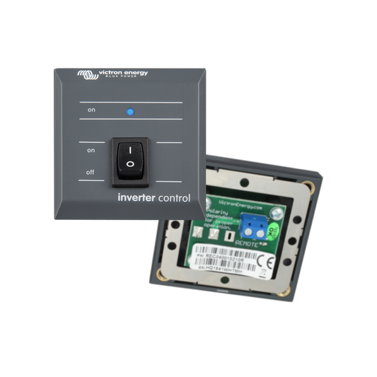 Inverter control panel with switch and display on a white background