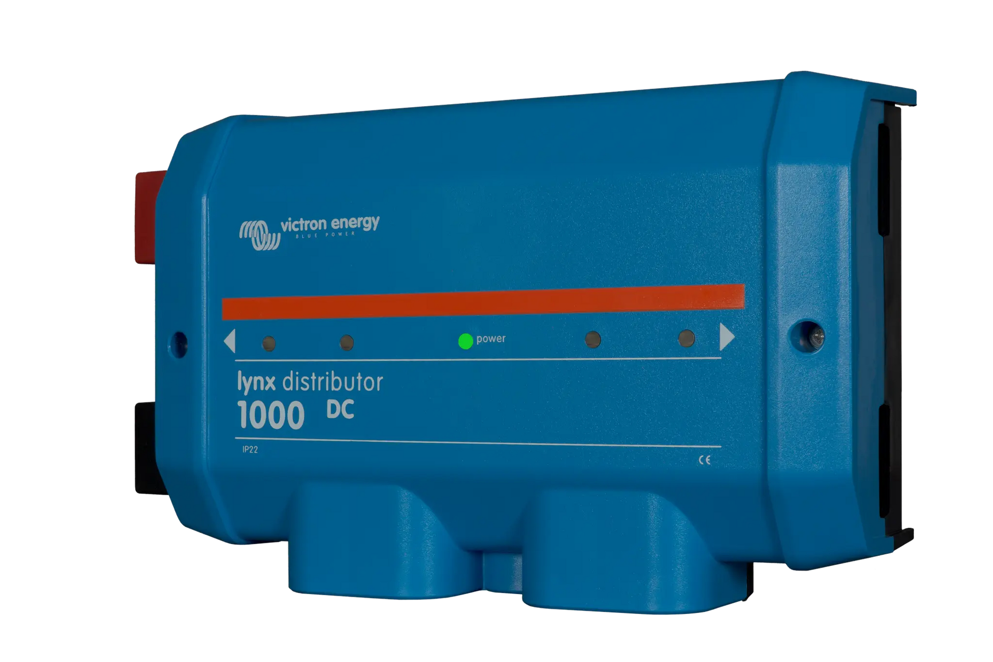 Blue Victron Energy lynx distributor 1000 DC power supply on a white background