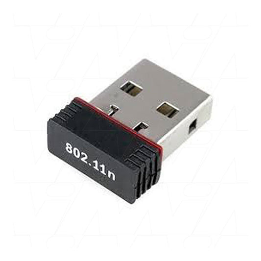 USB network adapter with '802.11n' label on a white background