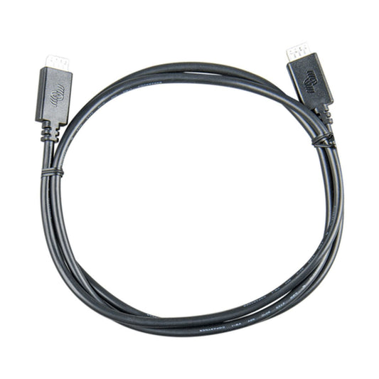 Black USB cable with connectors on a white background